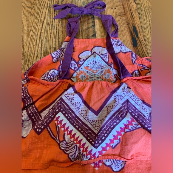 Free people halter top shirt blouse handkerchief bandanna boho hippie bohemian - Picture 6 of 8